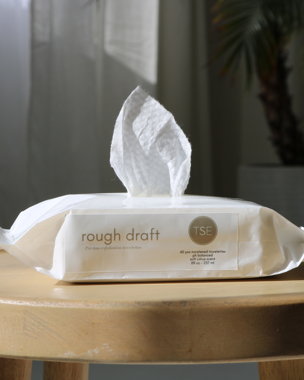Rough Draft pH-balancing prep wipes for spray tan preperation